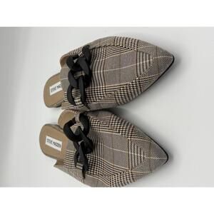 Steve Madden Fleur Pointed-Toe Plaid Mule size 9